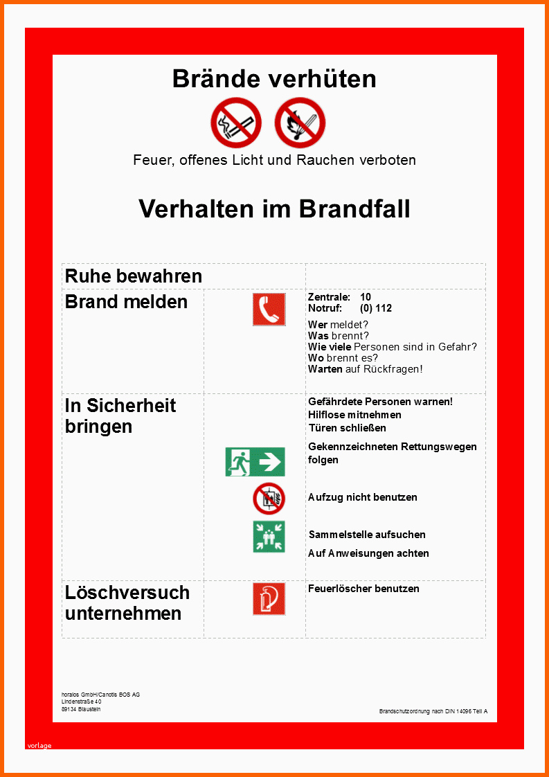 Empfohlen Publisher Vorlage Brandschutzverordnung Din Teil A