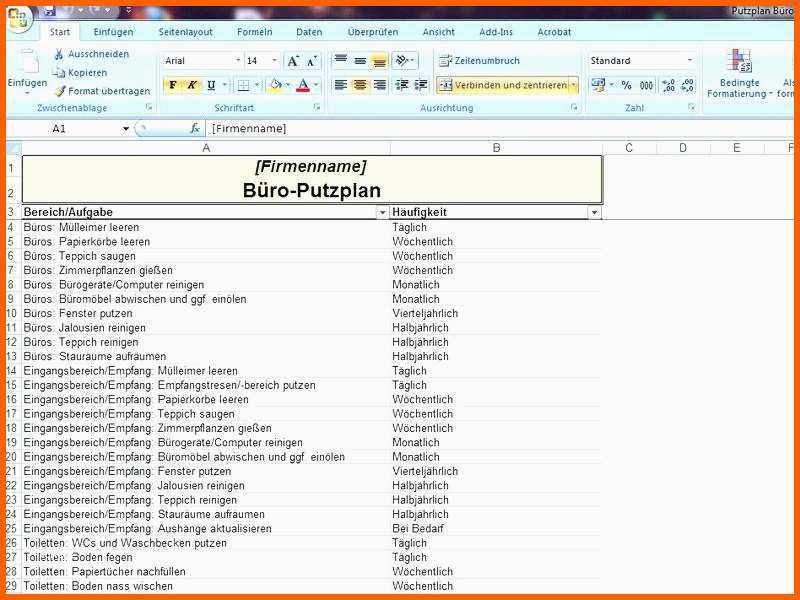 Empfohlen Putzplan Zum Ausdrucken Kostenlos to Do Putzplan Vorlage