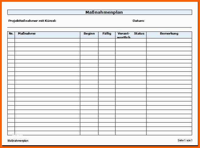 Empfohlen Tagesplaner Vorlage Kostenlos Schön Maßnahmenplan Vorlage