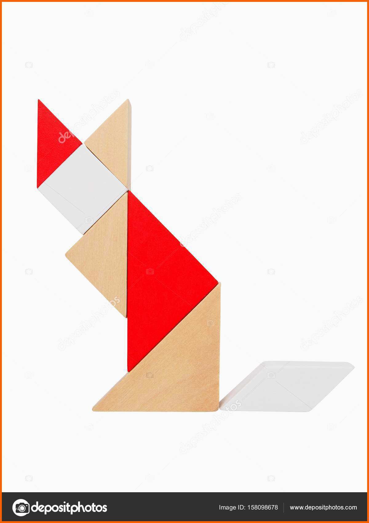 Empfohlen Tangram Puzzle Auf Weiß — Stockfoto © Phodopus
