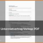 Empfohlen Untermietvertrag Muster Vorlage Pdf Download – Giga