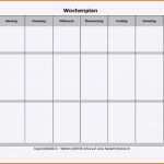 Empfohlen Wochenplan Vorlage Excel