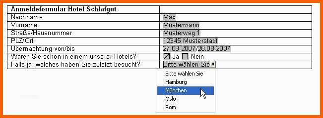 Empfohlen Word 2003 Anmeldeformular