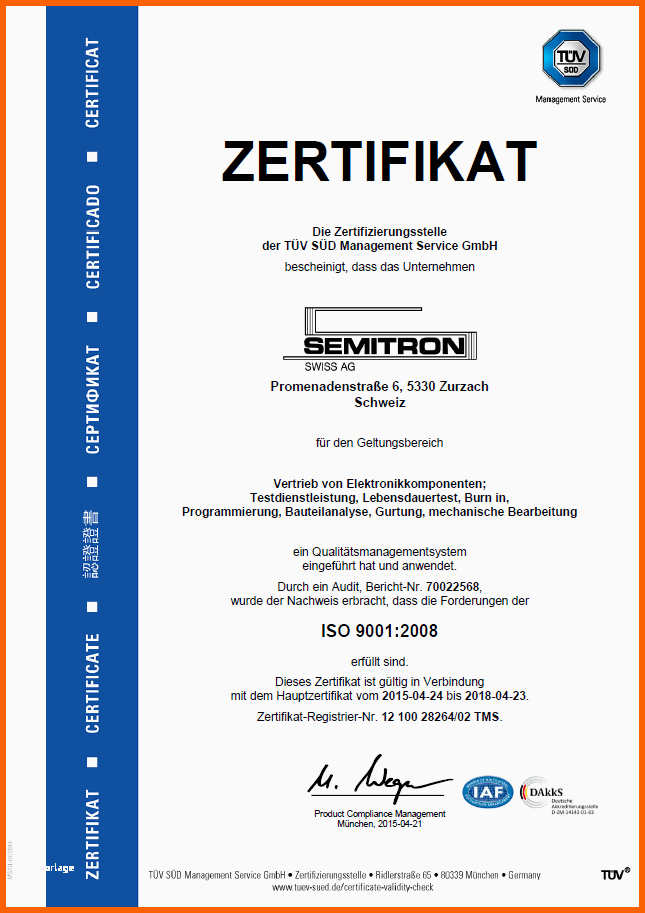 Empfohlen Zertifikate – Semitron W Röck Gmbh