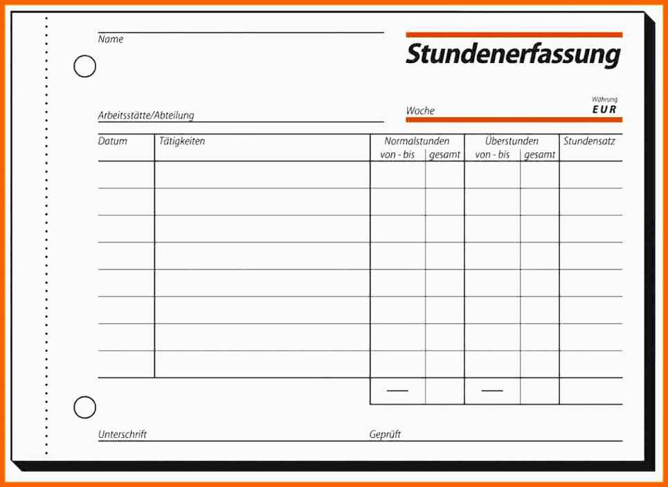 Erschwinglich 11 Stundenzettel Pdf Vorlagen123 Vorlagen123