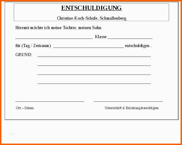 Erschwinglich 15 Entschuldigung Fr R Schule Wegen Arzttermin Muster