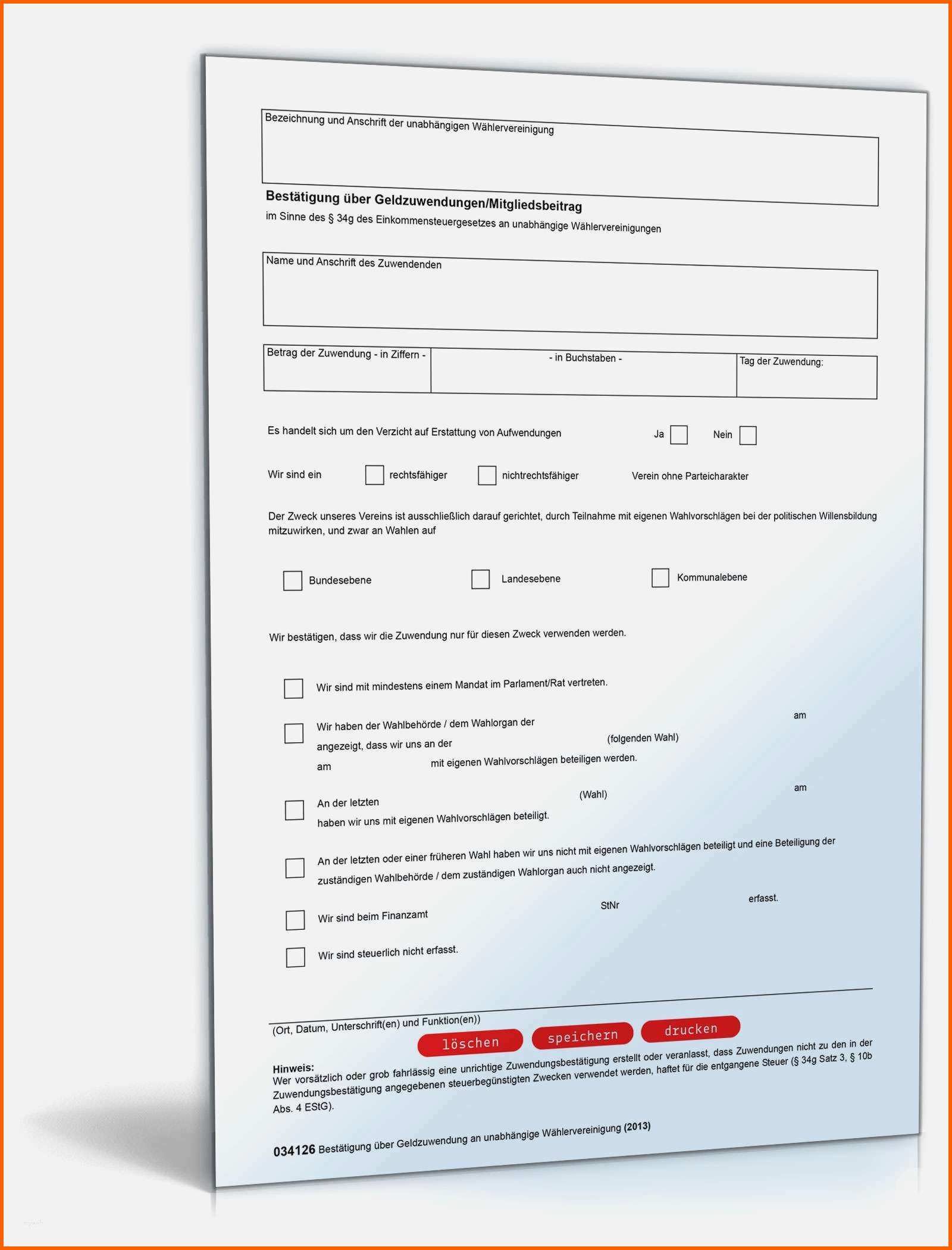 Erschwinglich 17 Spendenquittung Vorlage
