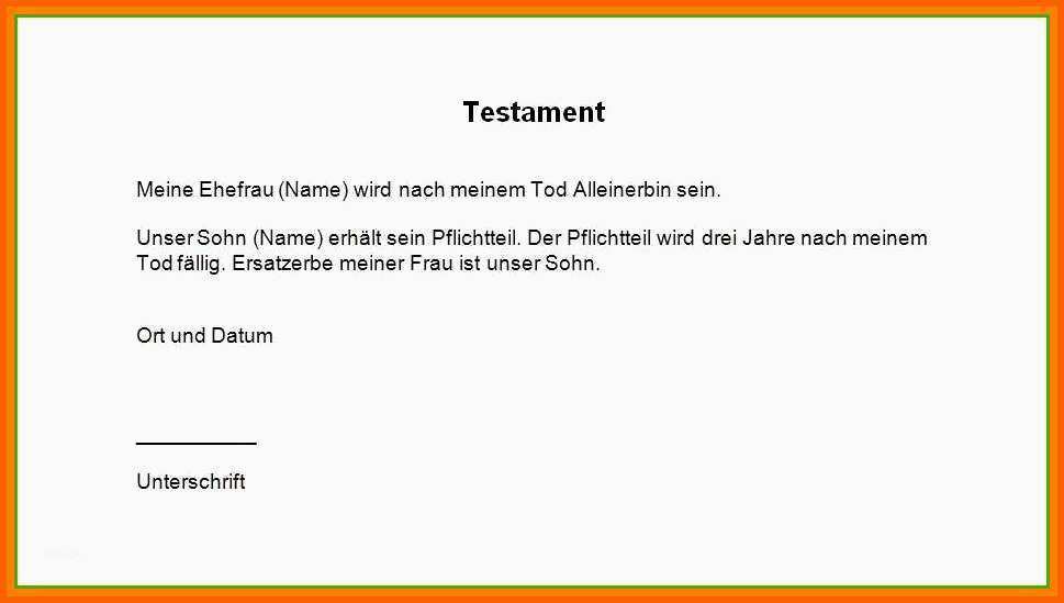 Erschwinglich 7 Handschriftliches Testament Vorlage