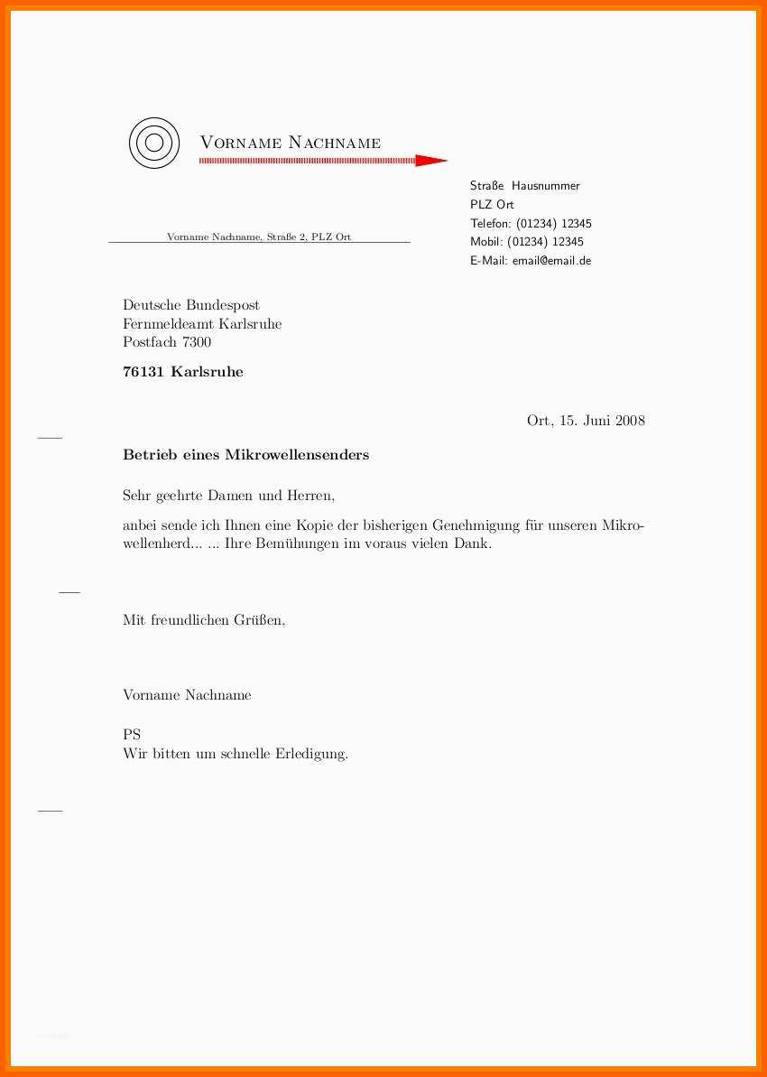 Erschwinglich 7 Privatbrief Vorlage