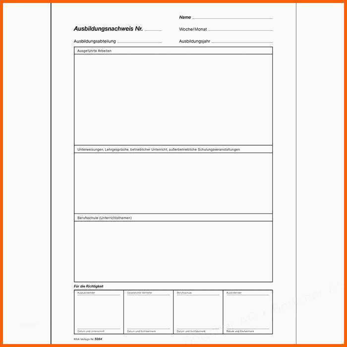 44 Wunderschönen Berichtsheft Vorlage Pdf Kostenlos Vorlagen