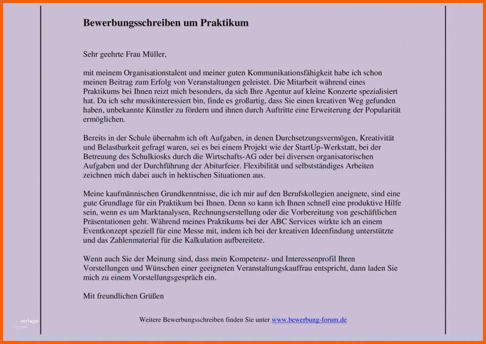 bewerbung um einen praktikumsplatz vorlage 9456 awesome bewerbung um einen praktikumsplatz vorlage von