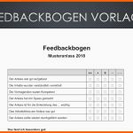 Erschwinglich Feedbackbogen Vorlage Im Word format