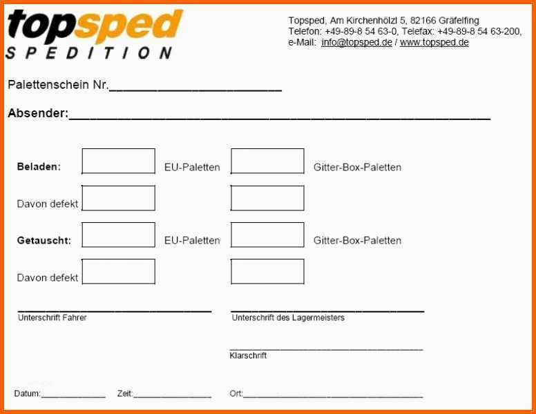 Erschwinglich Frachtbrief Vorlage Word – Wordde