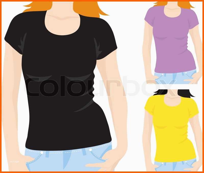 Erschwinglich Frauen T Shirt Vorlage Vector Stock Vektor