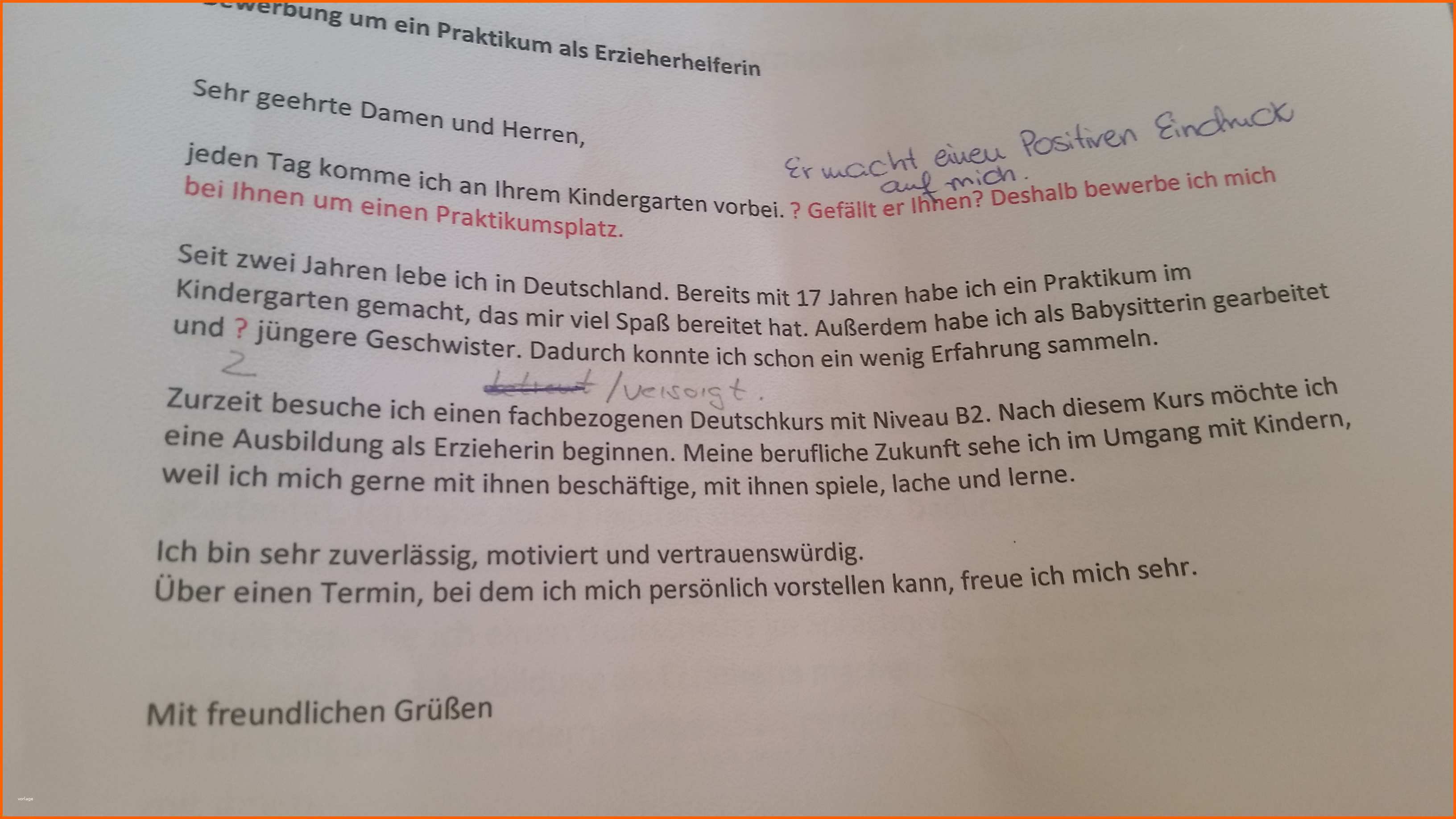 Erschwinglich Hallo Ich Suche Einem Praktikumsplatz Ich Habe Bewerbung