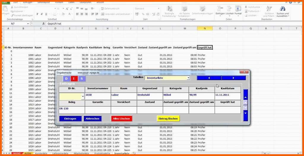 Erschwinglich Inventur Vorlage Excel Kostenlos Excel Tabelle Vorlage