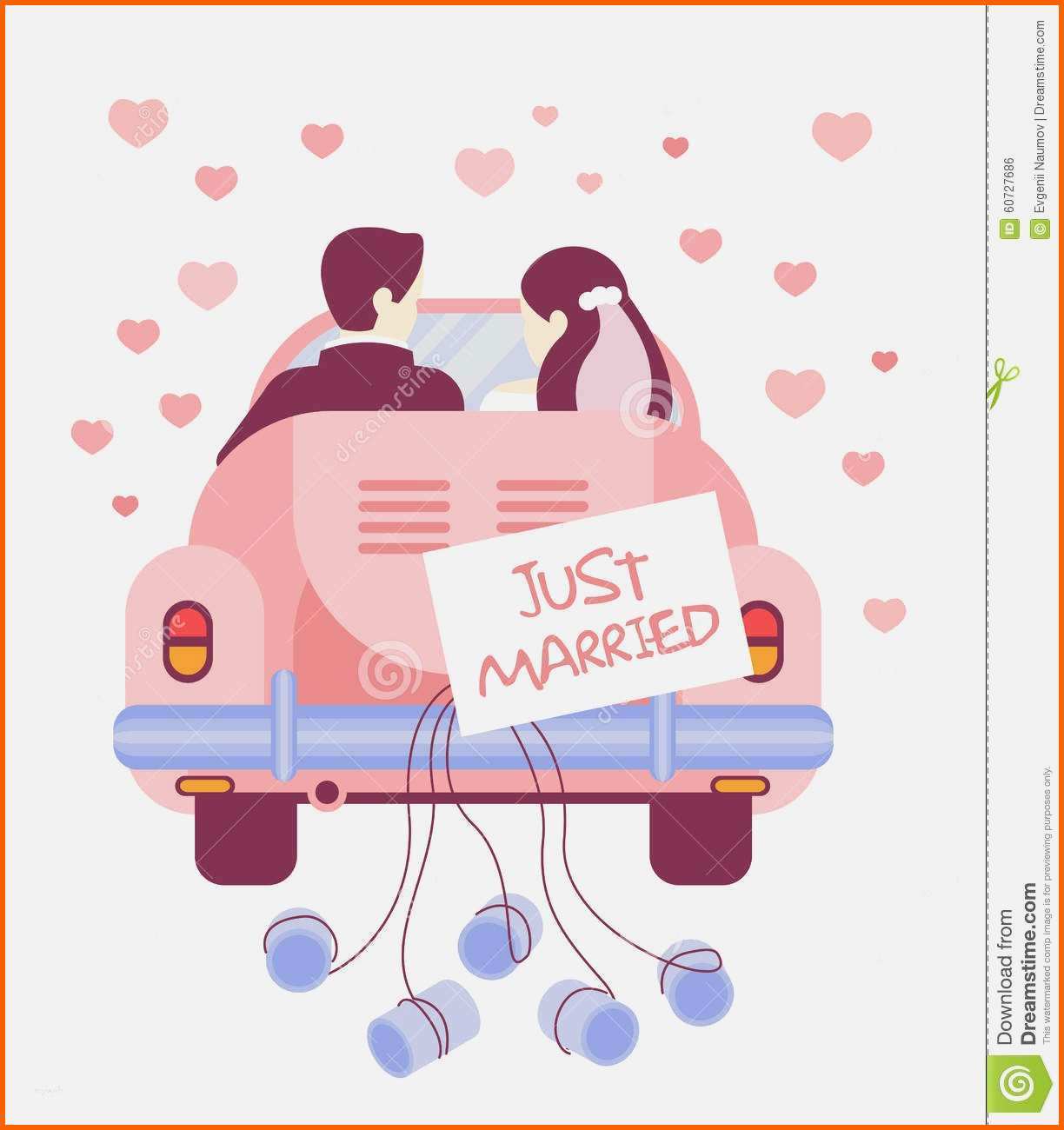 Erschwinglich Just Married Auto Vorlage Kostenlos Schönste Gerade