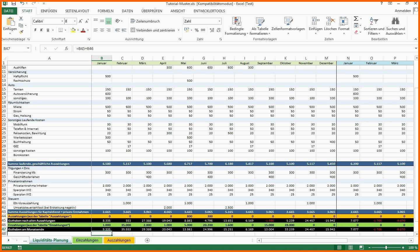 Erschwinglich Liquiditätsplanung Excel Vorlage Kostenlos Gut Fahrtenbuch