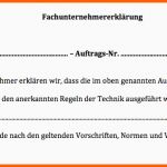 Erschwinglich Muster Fachunternehmererklärung