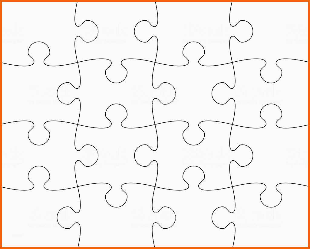 Erschwinglich Puzzle Blankovorlage Leicht Zu Bearbeiten Stock Vektor Art