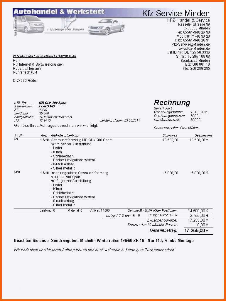 Erschwinglich Rechnung Erstellen Vorlage Kostenlos ...