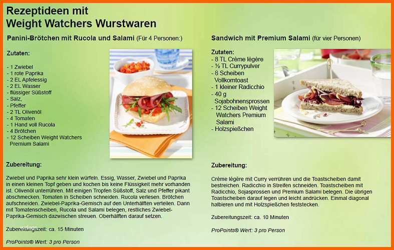 Erschwinglich Rübes Testblog Rezeptideen Mit Weightwatchers Wurstwaren