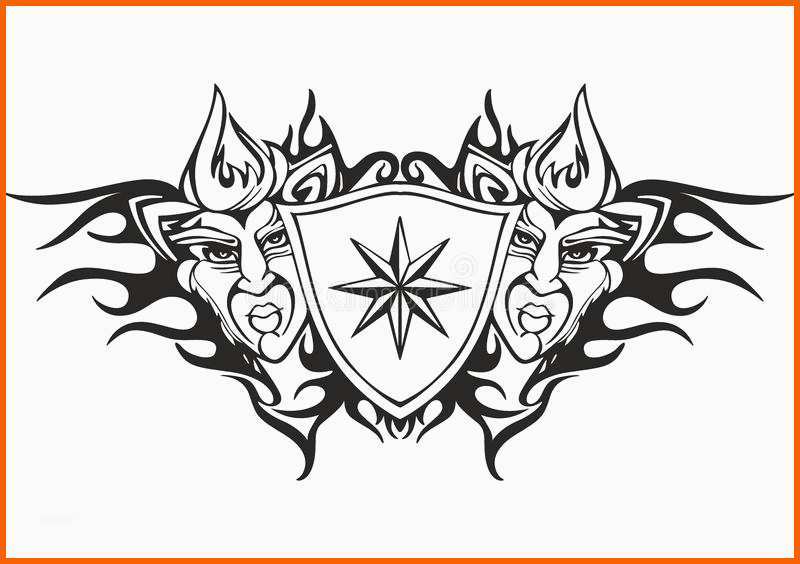 Erschwinglich Tribal Flame Tattoo Template with A Star Stock Vector 1 Erschwinglich Tribal Flame Tattoo Template with A Star Stock Vector