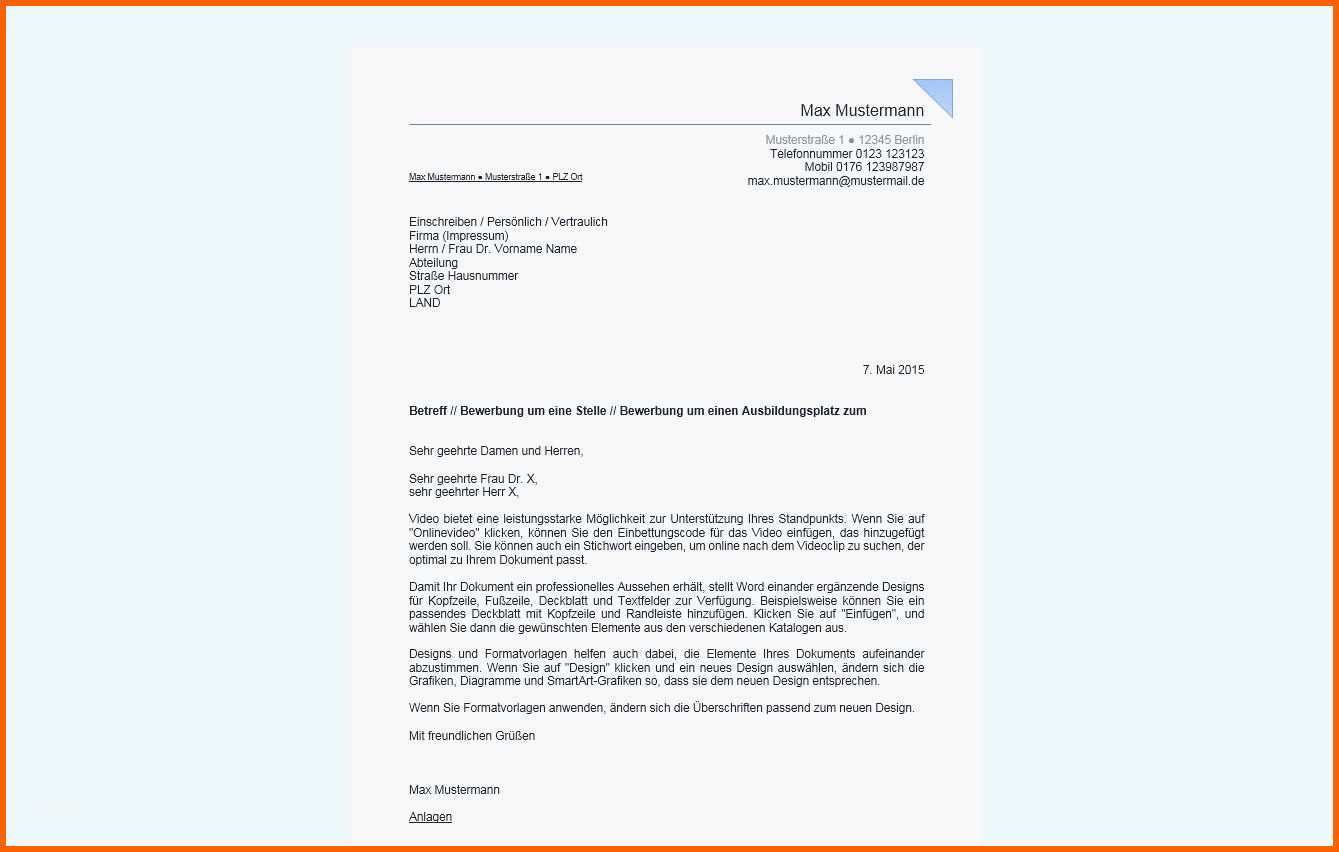 Erschwinglich Wohnungsbewerbung Vorlage Pdf Neu Bewerbungsschreiben