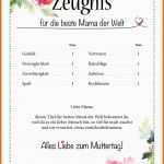 Erschwinglich Zeugnis Zum Ausdrucken Für Beste Mama Der Welt