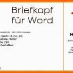 Erstaunlich 12 Briefkopf Vorlage Word Kostenlos