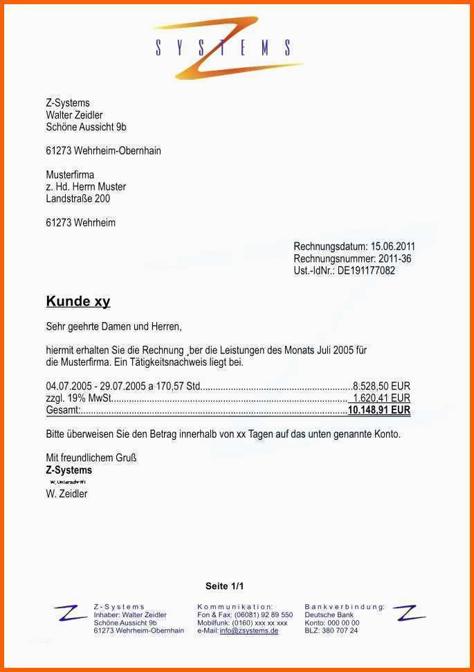 Erstaunlich 14 Rechnung Schreiben Als Privatperson Vorlage