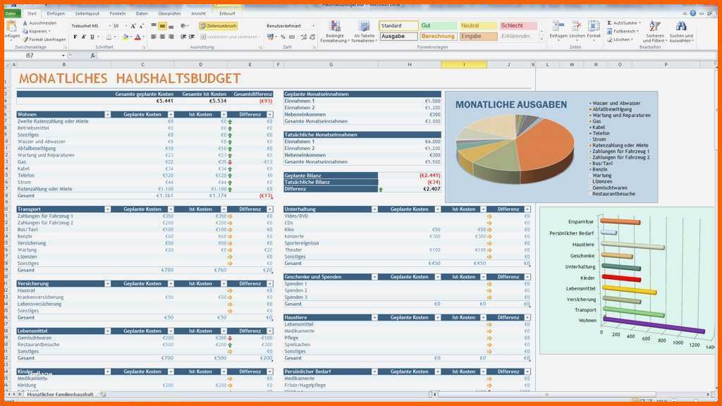 Erstaunlich 19 Haushaltsbuch Vorlage Excel