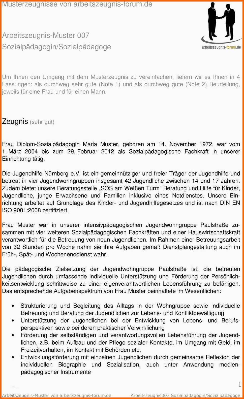 Erstaunlich 9 Arbeitszeugnis Erzieherin formulierungen