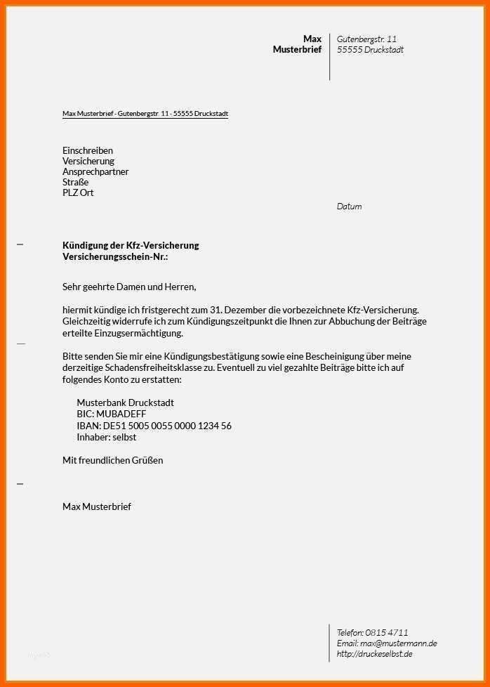 Erstaunlich Allianz Versicherung Kündigen Vorlage Lieblich Allianz