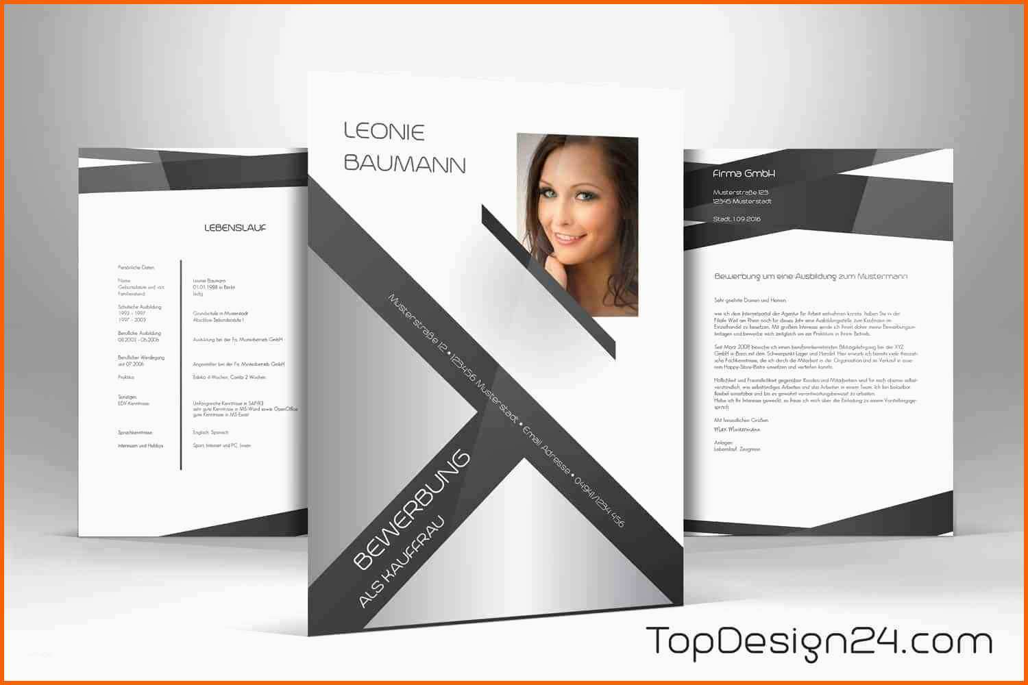 Erstaunlich Bewerbung Design Vorlage topdesign24 Deckblatt Leben