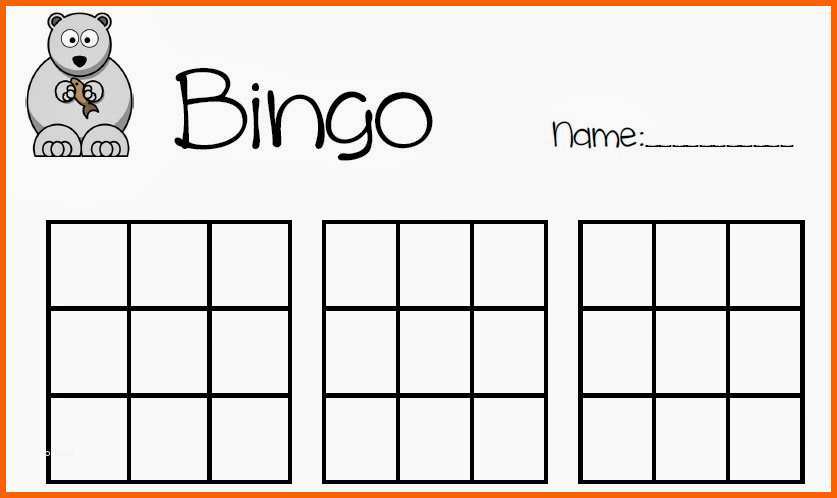 Erstaunlich Bingo Vorlage Grundschule Dasbesteonline
