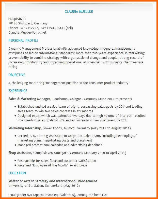 Erstaunlich Curriculum Vitae Englisch Vorlage Driverlayer Search Engine