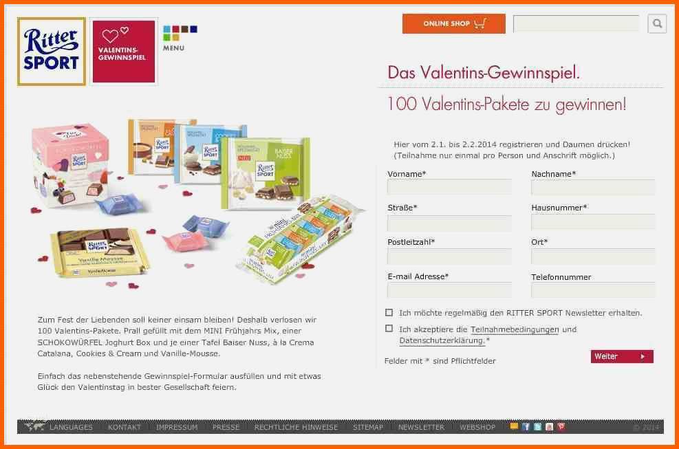Erstaunlich Datenschutz Gewinnspiel Vorlage Best Valentins Paket