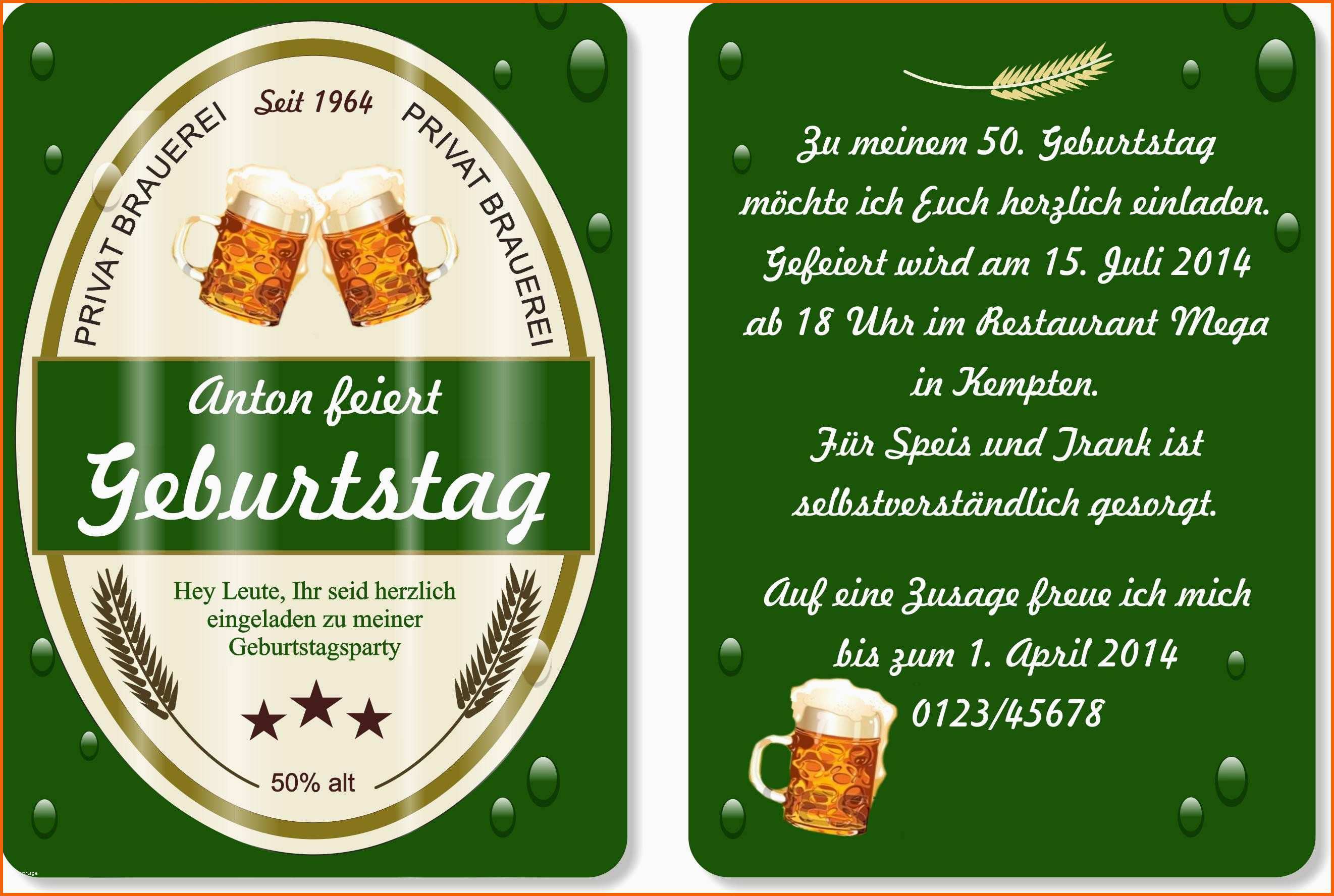 Erstaunlich Einladung Geburtstag Vorlage Word
