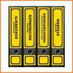 Erstaunlich Geschenkwichtel ordner Rückenschilder Yellow Signs