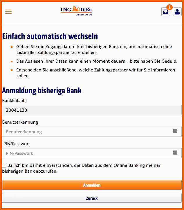 Erstaunlich Ing Diba Bankleitzahl