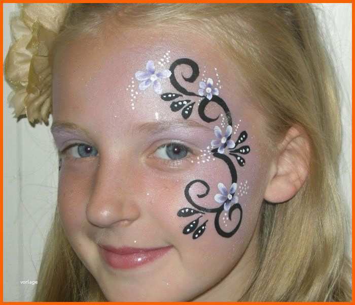Erstaunlich Kinderschminken Vorlage Blumen Karneval