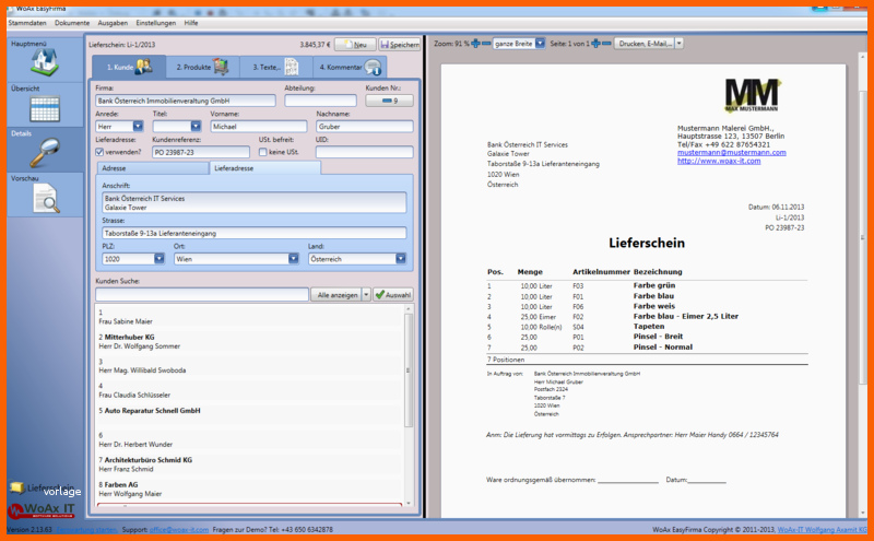 Erstaunlich Lieferschein software Pflichtangaben Muster Vorlagen