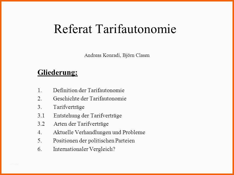 erstaunlich referat tarifautonomie ppt video online herunterladen von gliederung referat vorlage