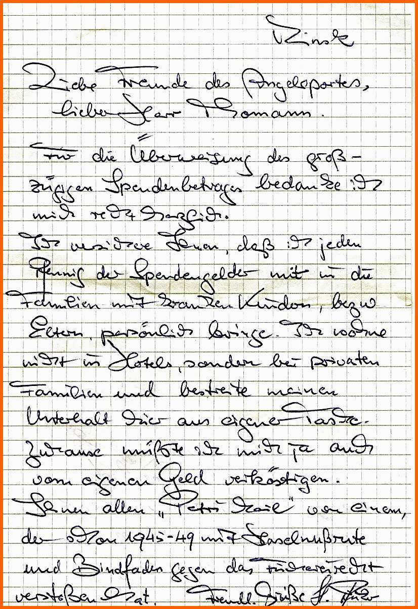 Erstaunlich Spendenbrief Schreiben Vorlage – Bucho