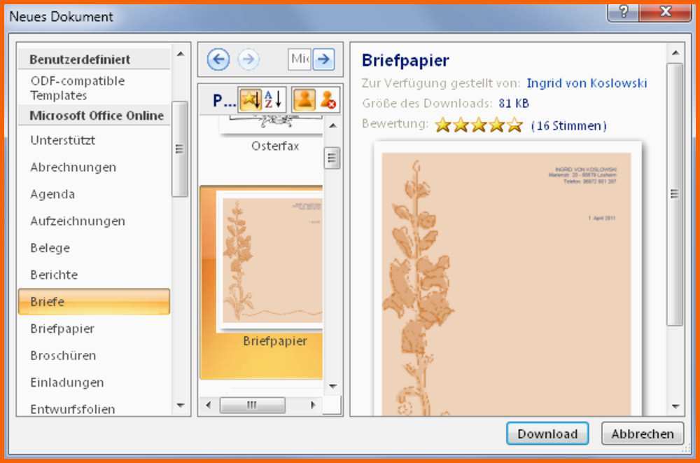 Erstaunlich Word Buntes Briefpapier Und ornamente Pctipp