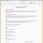 Exklusiv Besprechungsprotokoll Vorlage Word Protokoll Pdf Export
