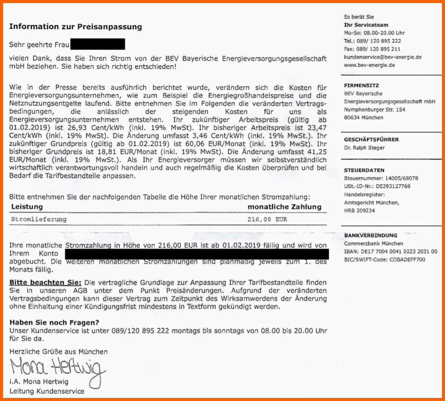Exklusiv Die Preiserhöhung Von Bev 12 2018 ist Unzulässig so