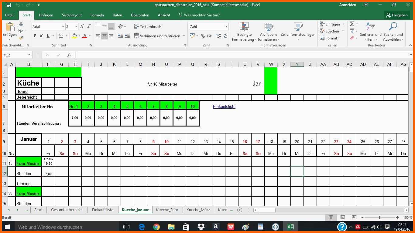 Exklusiv Dienstplan Vorlage Excel – Vorlagen Komplett