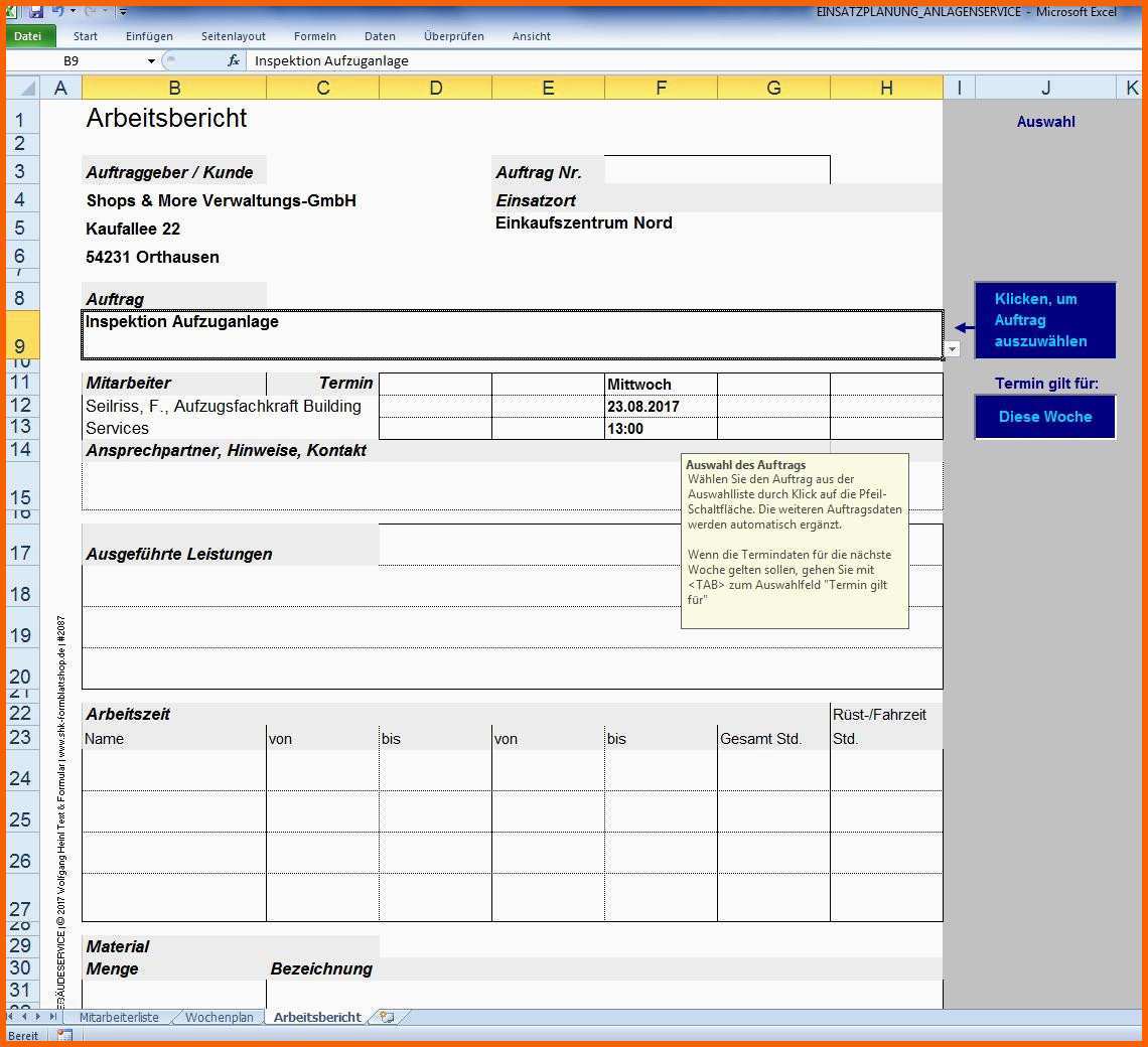 Exklusiv Einsatzplanung Excel Vorlage – De Excel